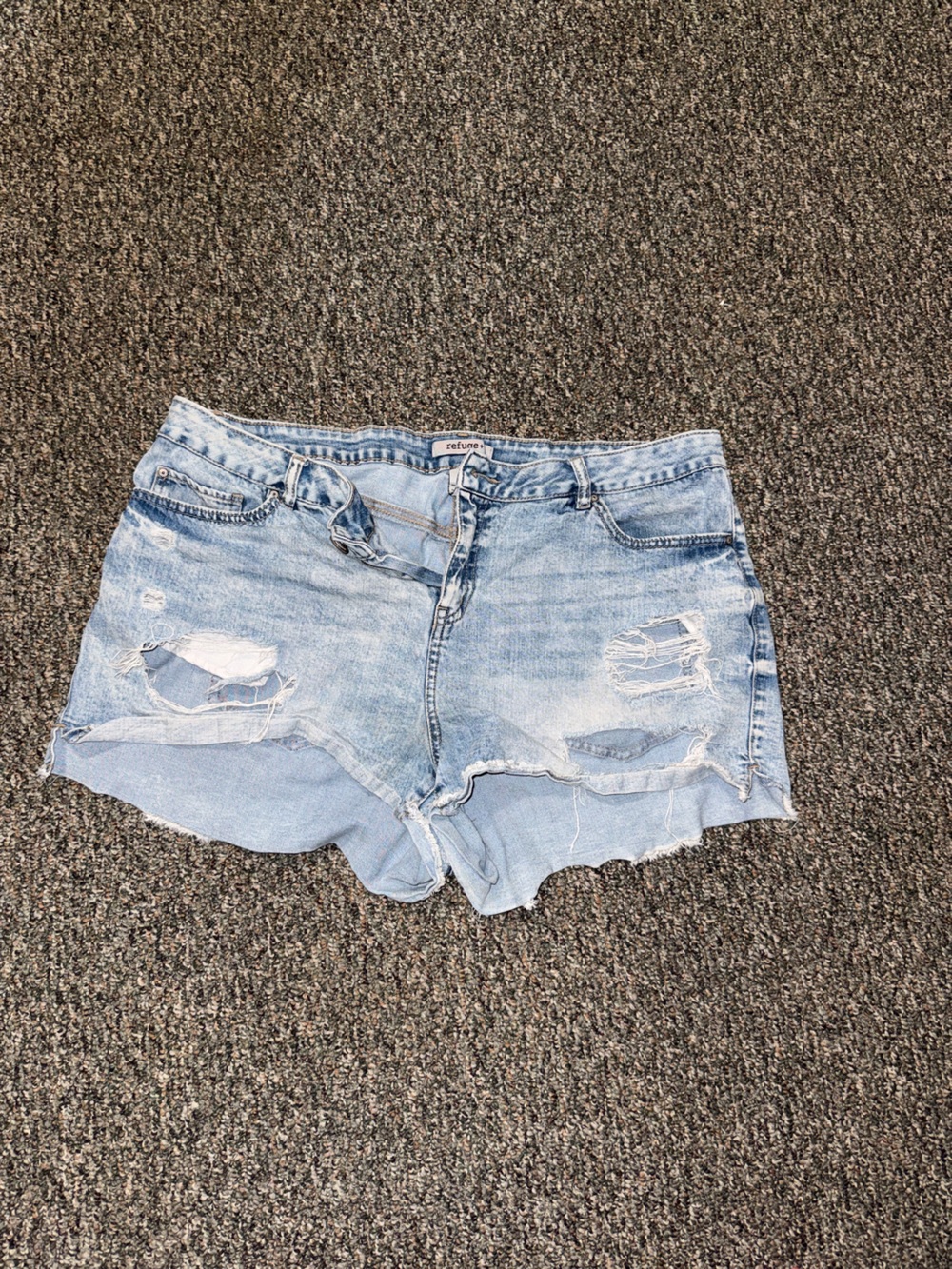 Light Blue Distressed Denim Women’s Shorts